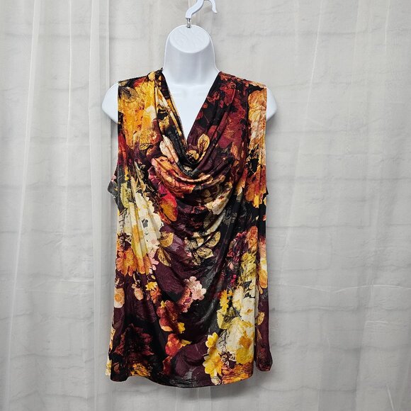 Worthington Tank Floral Goth Whimsigoth Scoop Neck Fairy Rust Burgundy 2X - Picture 9 of 9